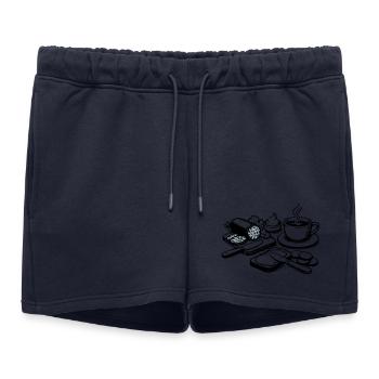 repas - Short de survêtement femme premium - bleu marine - Devant - AI Model Female 172 light (172cm)