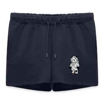 Combinaison spatiale panda bear - Short de survêtement femme premium - bleu marine - Devant - AI Model Female 172 light (172cm)