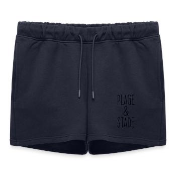Plage et stade - Short de survêtement femme premium - bleu marine - Devant - AI Model Female 172 light (172cm)