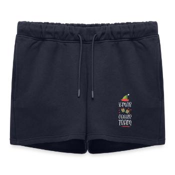 L’équipe des biscuits de Noël - Short de survêtement femme premium - bleu marine - Devant - AI Model Female 172 light (172cm)