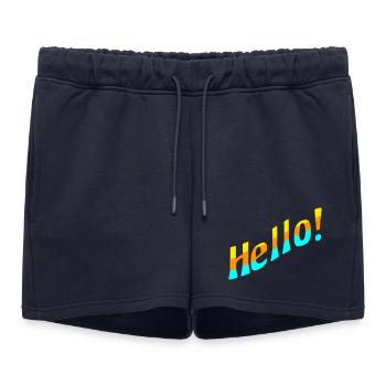 Bonjour! - Short de survêtement femme premium - bleu marine - Devant - AI Model Female 172 light (172cm)