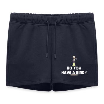 Motif d’oiseau humoristique sur un dicton amusant - Short de survêtement femme premium - bleu marine - Devant - AI Model Female 172 light (172cm)