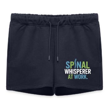 Alignement musculosquelettique expert agréé DC - Short de survêtement femme premium - bleu marine - Devant - AI Model Female 172 light (172cm)