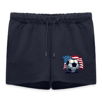 Coupe du monde USA Soccer Soccer America Drapeau - Short de survêtement femme premium - bleu marine - Devant - AI Model Female 172 light (172cm)