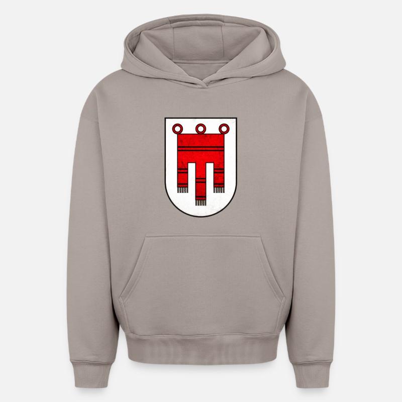 Vorarlberg - Sweat à capuche unisexe oversize épais SPREAD - taupe