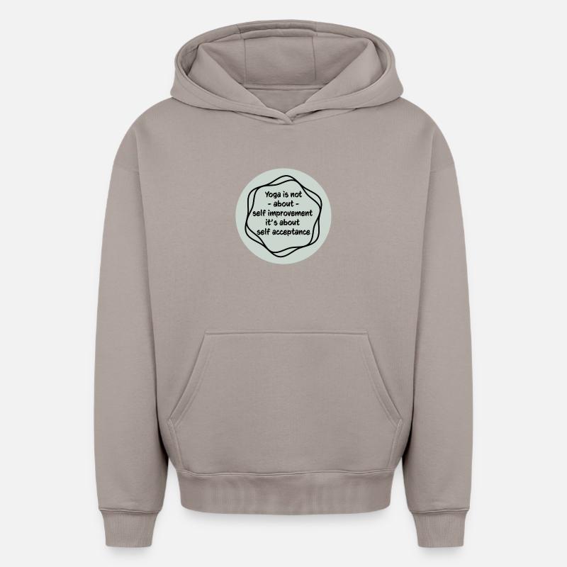 Yoga - Sweat à capuche unisexe oversize épais SPREAD - taupe