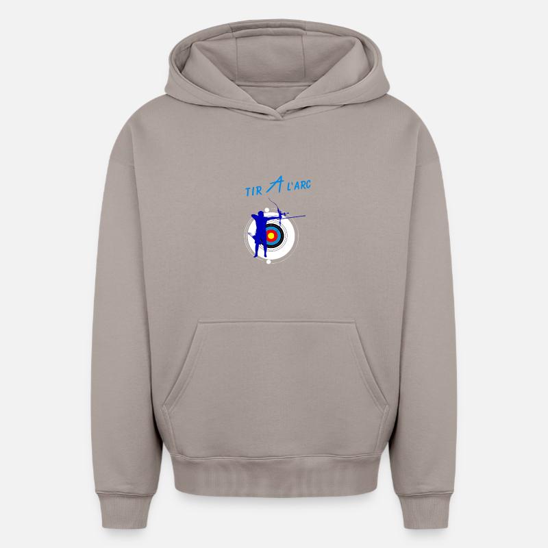 Bogenschießen - Oversized Heavyweight Unisex Hoodie - Taupe