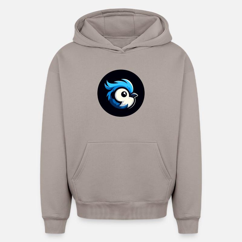 Oiseau comique - Sweat à capuche unisexe oversize épais SPREAD - taupe