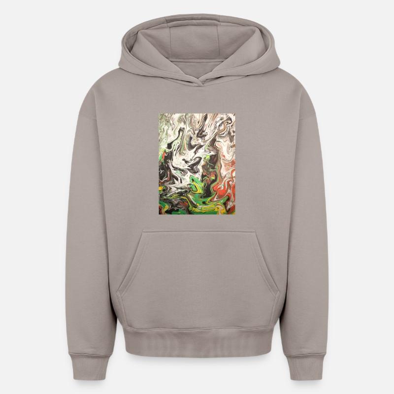 Demoniko - Sweat à capuche unisexe oversize épais SPREAD - taupe