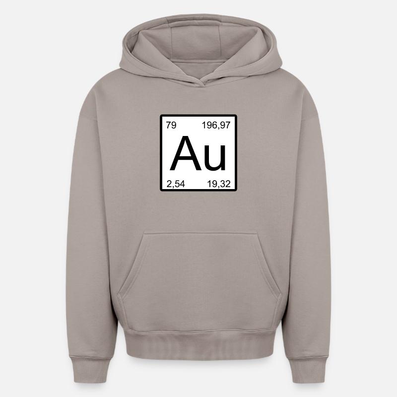 Élément d’or Minimal - Sweat à capuche unisexe oversize épais SPREAD - taupe