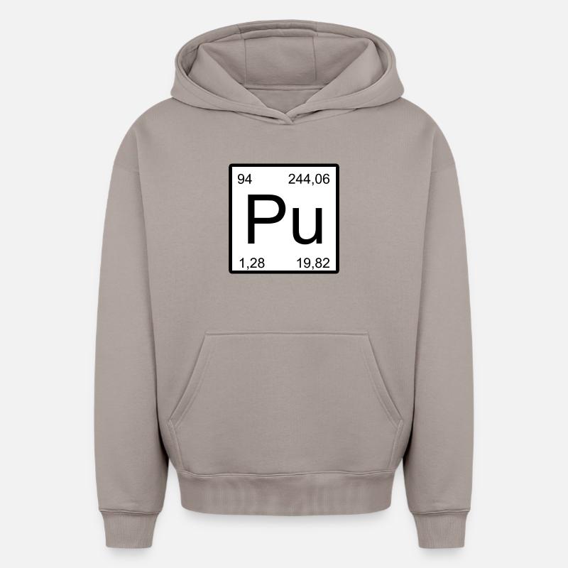 Conception de l’élément de plutonium Pu - Sweat à capuche unisexe oversize épais SPREAD - taupe