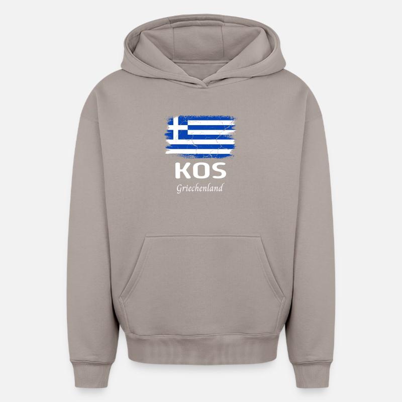 Kos - Sweat à capuche unisexe oversize épais SPREAD - taupe