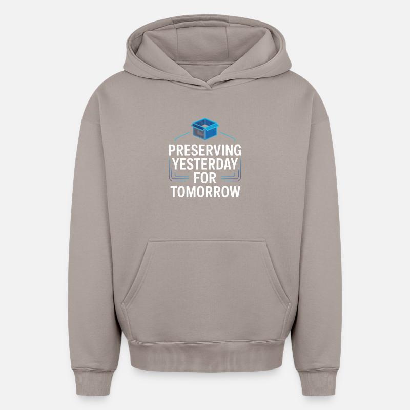 Préserver hier pour demain - Sweat à capuche unisexe oversize épais SPREAD - taupe