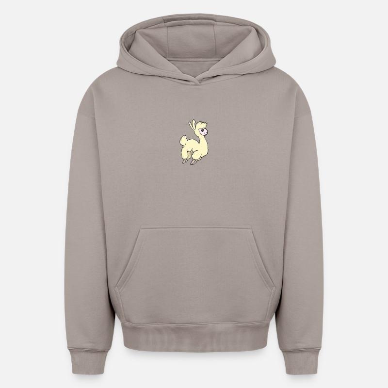 lama - Sweat à capuche unisexe oversize épais SPREAD - taupe