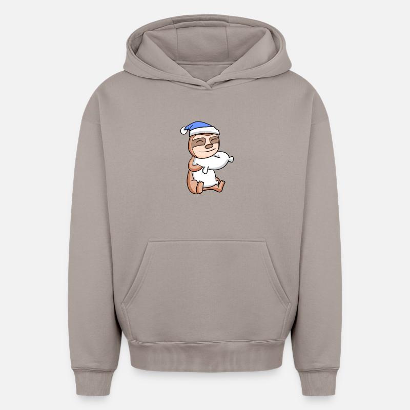 Bébé paresseux - Sweat à capuche unisexe oversize épais SPREAD - taupe