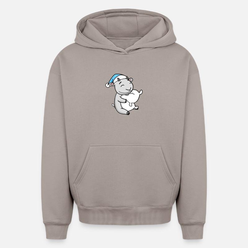 Chèvre Bébé Chèvre Domestique - Sweat à capuche unisexe oversize épais SPREAD - taupe