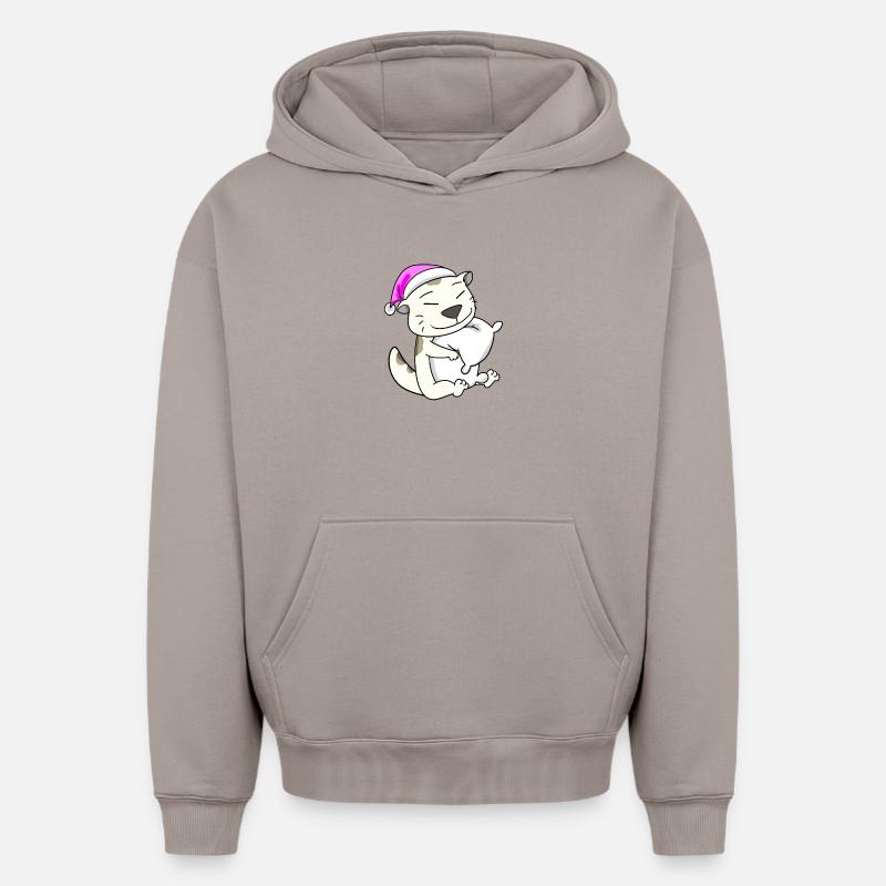 Katze Katzenrasse Devon Rex - Oversized Heavyweight Unisex Hoodie - Taupe