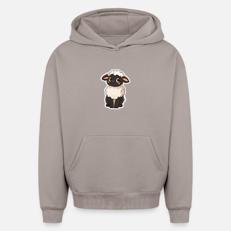 Mouton - Sweat à capuche unisexe oversize épais SPREAD - taupe