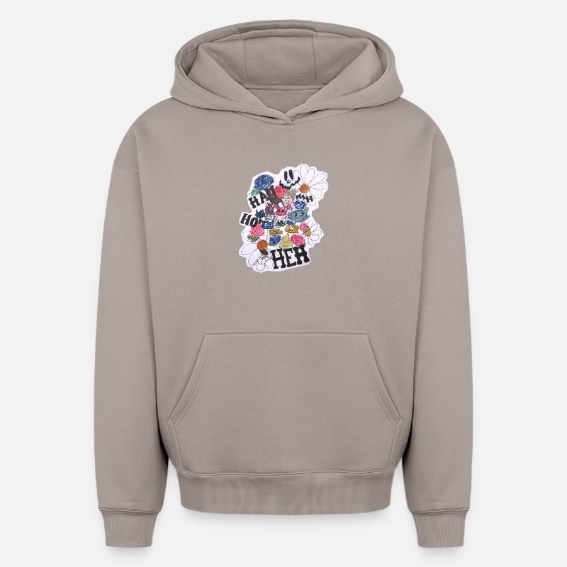 13 bd - Sweat à capuche unisexe oversize épais SPREAD - taupe