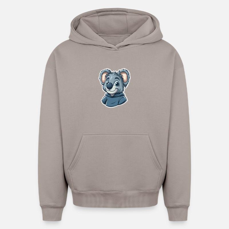 Koala - Sweat à capuche unisexe oversize épais SPREAD - taupe