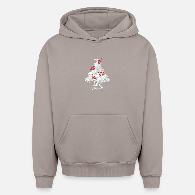 Noël blanc - Sweat à capuche unisexe oversize épais SPREAD - taupe