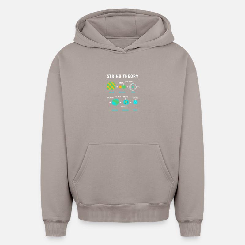 Quantenphysik Quanten Physik Quantensprung - Oversized Heavyweight Unisex Hoodie - Taupe
