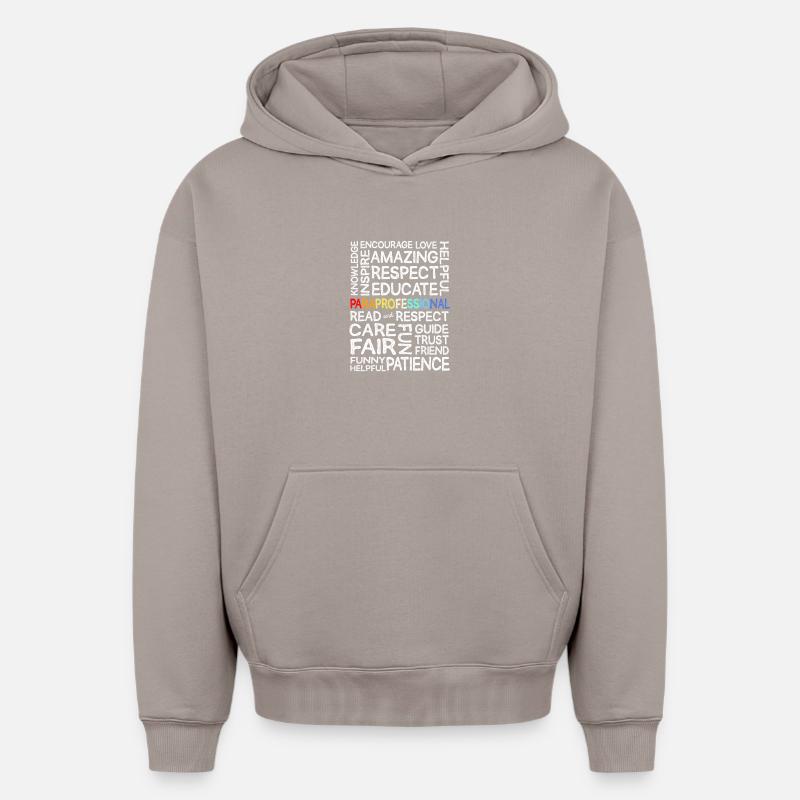 Paraéducateur paraprofessionnel Assistant enseignant - Sweat à capuche unisexe oversize épais SPREAD - taupe