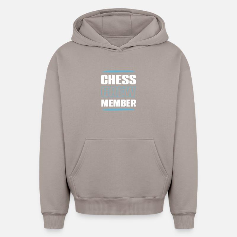 Équipe d’échecs - Sweat à capuche unisexe oversize épais SPREAD - taupe