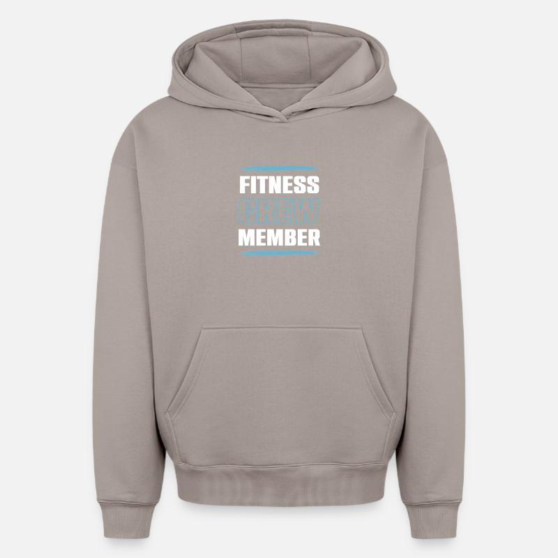 Équipe de remise en forme - Sweat à capuche unisexe oversize épais SPREAD - taupe