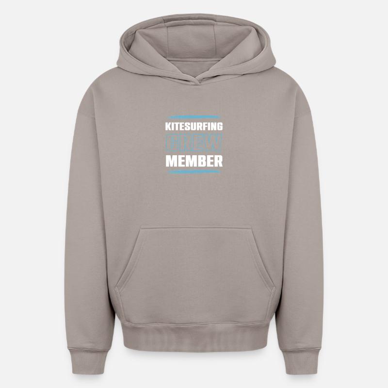 Équipe de kitesurf - Sweat à capuche unisexe oversize épais SPREAD - taupe