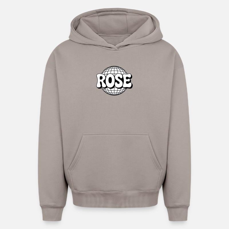 Rose Disco Sphère - Sweat à capuche unisexe oversize épais SPREAD - taupe