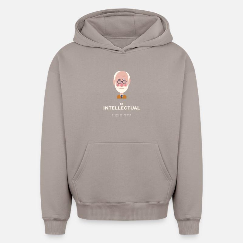Sigmund Freud - Sweat à capuche unisexe oversize épais SPREAD - taupe