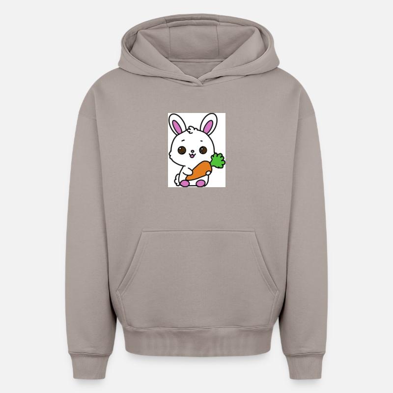 Lapin kawaï  - Sweat à capuche unisexe oversize épais SPREAD - taupe