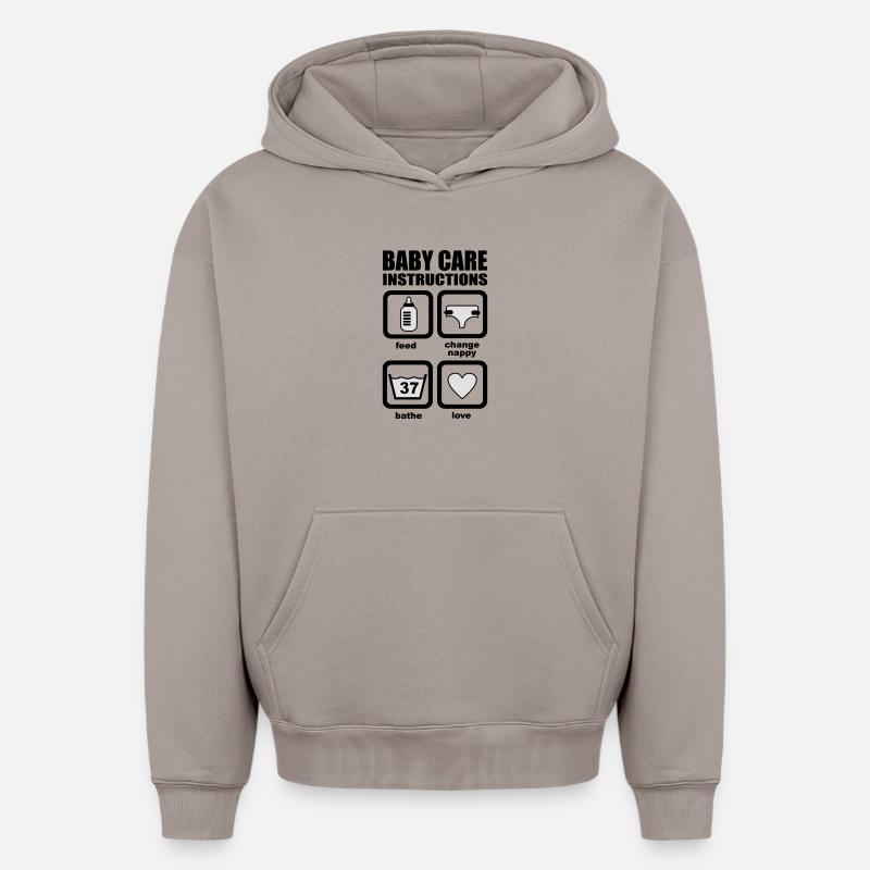 Bébé - Sweat à capuche unisexe oversize épais SPREAD - taupe