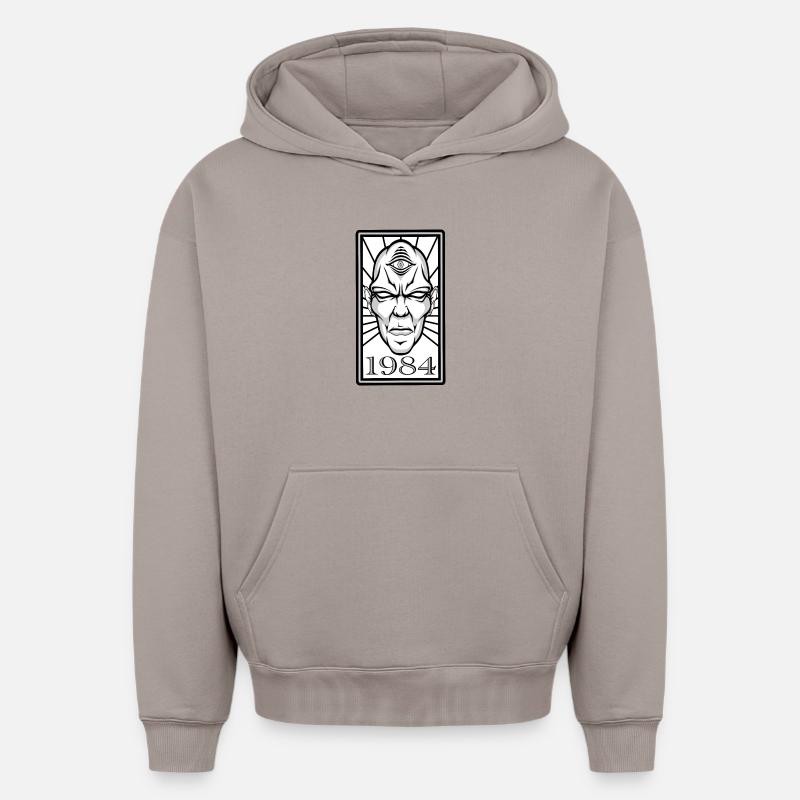1984 - Sweat à capuche unisexe oversize épais SPREAD - taupe