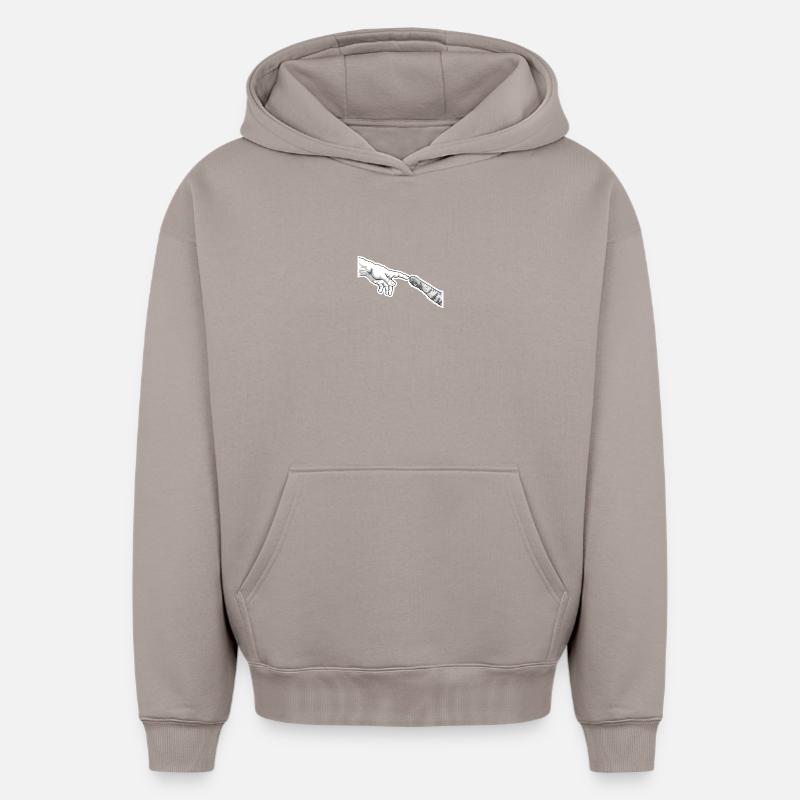 Touche de création - Sweat à capuche unisexe oversize épais SPREAD - taupe