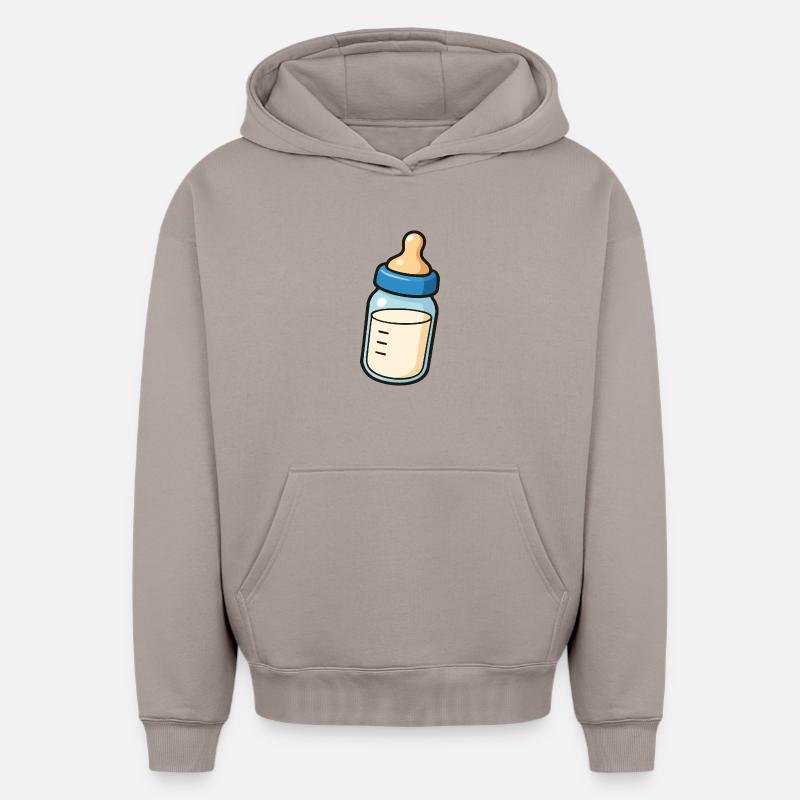 Biberon - Sweat à capuche unisexe oversize épais SPREAD - taupe