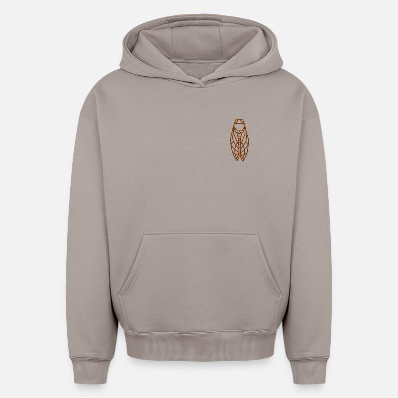Cigal français - Sweat à capuche unisexe oversize épais SPREAD - taupe