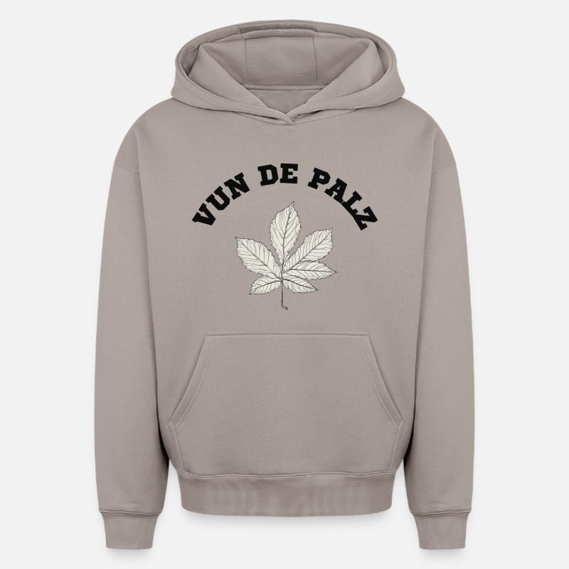 Vun de palz - Sweat à capuche unisexe oversize épais SPREAD - taupe