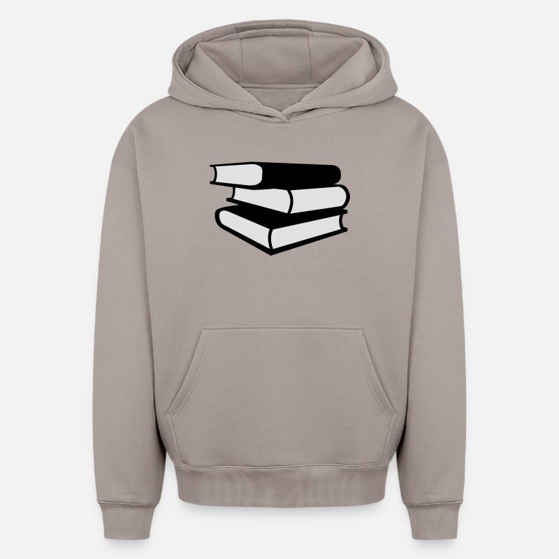 Livres - Sweat à capuche unisexe oversize épais SPREAD - taupe