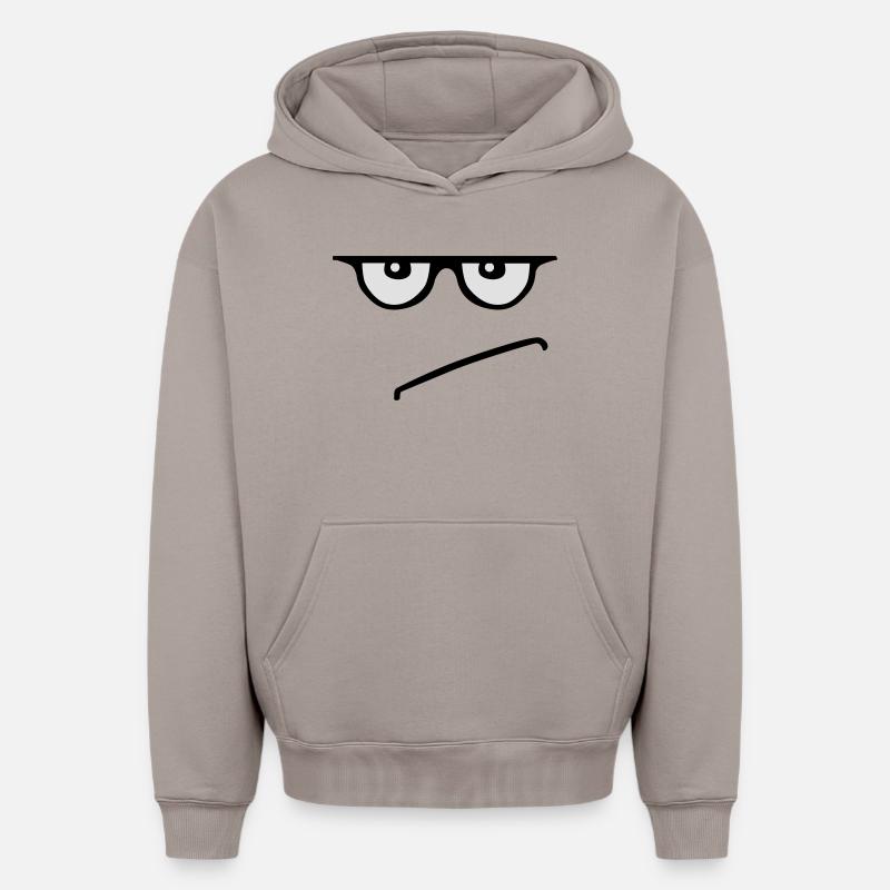 grumpy - Sweat à capuche unisexe oversize épais SPREAD - taupe