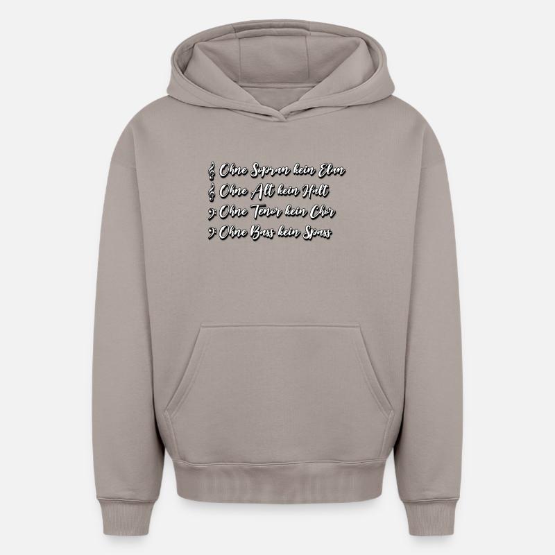 SATB Chor Spruch - Oversized Heavyweight Unisex Hoodie - Taupe