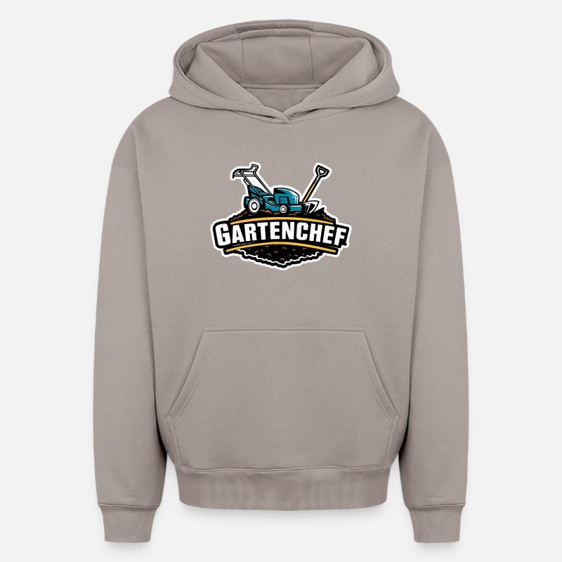 Responsable de jardin de jardinage - Sweat à capuche unisexe oversize épais SPREAD - taupe