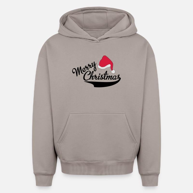 Joyeux Noël - Sweat à capuche unisexe oversize épais SPREAD - taupe