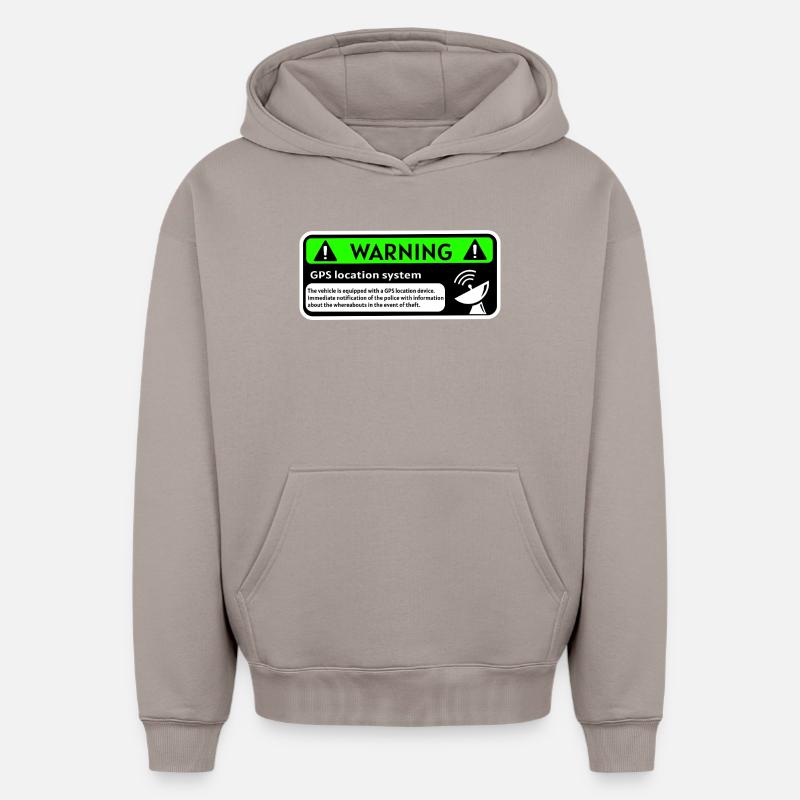 Gps Tracker - Sweat à capuche unisexe oversize épais SPREAD - taupe