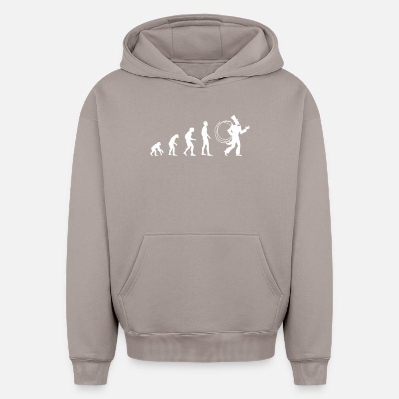 schornsteinfeger_rauchfangkehrer_chimney_sweepe - Sweat à capuche unisexe oversize épais SPREAD - taupe