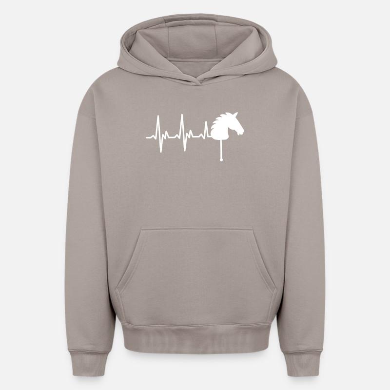 Hobby Horsing - Sweat à capuche unisexe oversize épais SPREAD - taupe