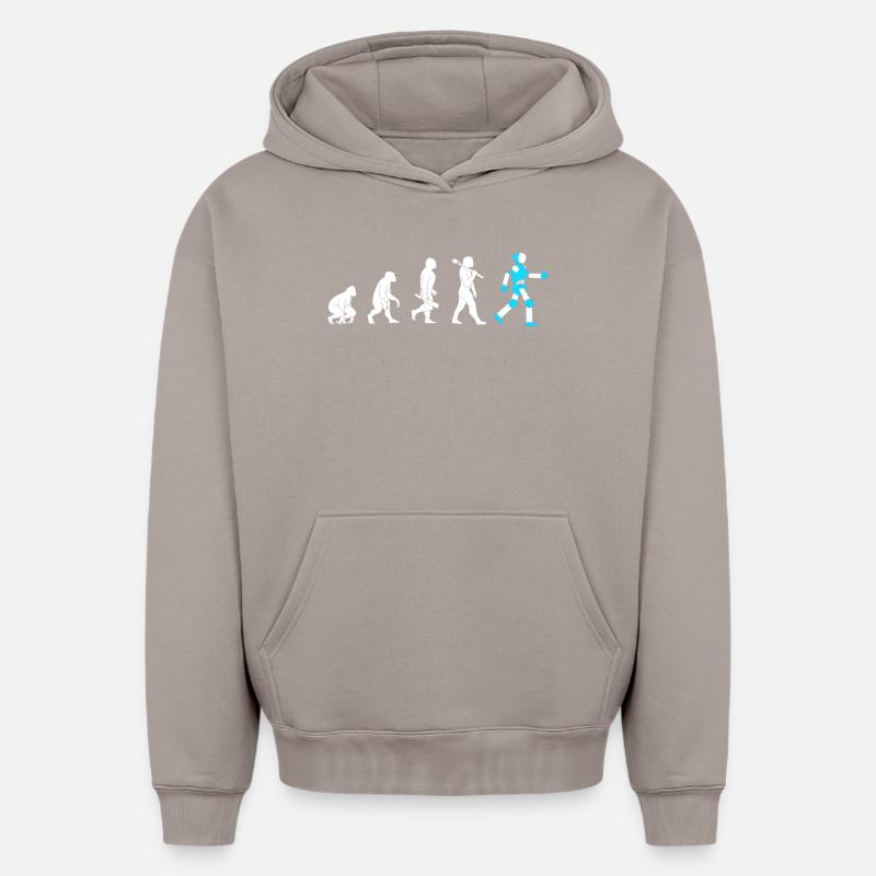 Intelligence artificielle GPT - Sweat à capuche unisexe oversize épais SPREAD - taupe