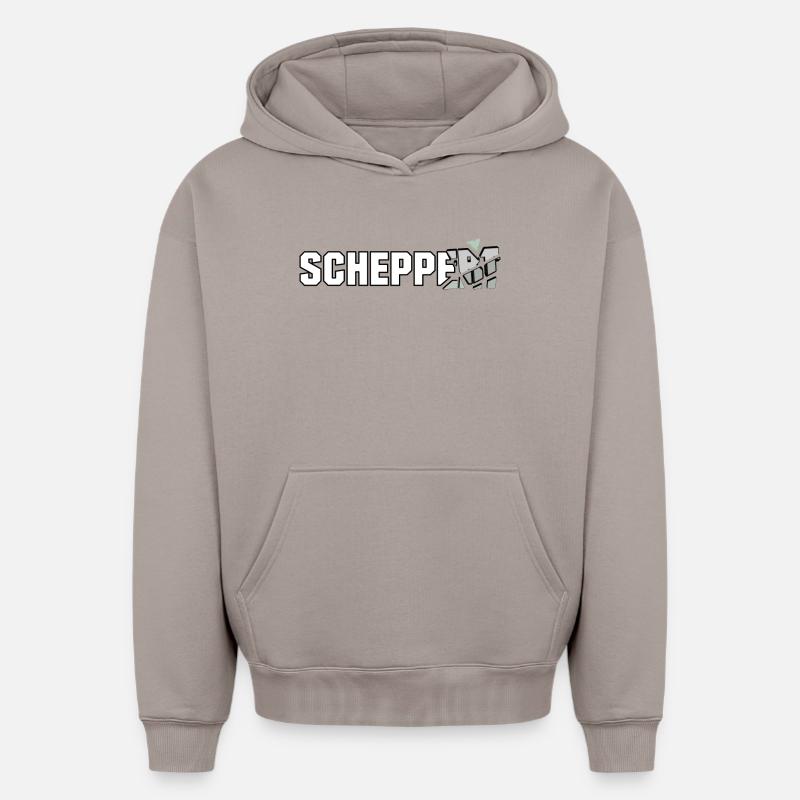 Scheppert "das Design zur Technoparty" - Oversized Heavyweight Unisex Hoodie - Taupe