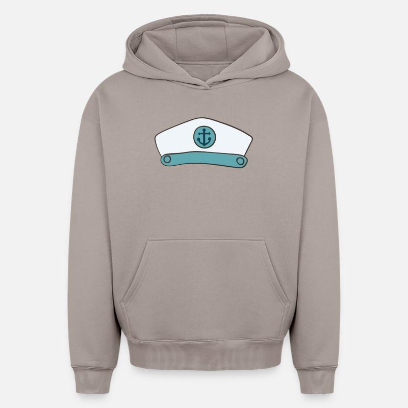 skipper - Sweat à capuche unisexe oversize épais SPREAD - taupe